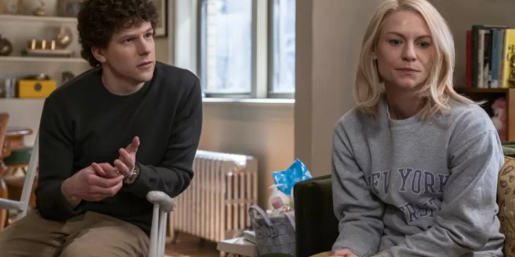 “FLEISHMAN IS IN TROUBLE” -- "Free Pass"  -- Season 1, Episode 3 (Airs November 24) Pictured (L-R):  Claire Danes as Rachel Fleishman, Jesse Eisenberg as Toby Fleishman.  CR: Linda Kallerus/FX