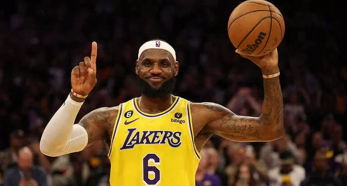 TOPSHOT - LOS ANGELES, CALIFORNIA - FEBRUARY 07: LeBron James #6 of the Los Angeles Lakers reacts after scoring to pass Kareem Abdul-Jabbar to become the NBA's all-time leading scorer, surpassing Abdul-Jabbar's career total of 38,387 points against the Oklahoma City Thunder at Crypto.com Arena on February 07, 2023 in Los Angeles, California. NOTE TO USER: User expressly acknowledges and agrees that, by downloading and or using this photograph, User is consenting to the terms and conditions of the Getty Images License Agreement.   Harry How/Getty Images/AFP (Photo by Harry How / GETTY IMAGES NORTH AMERICA / Getty Images via AFP)