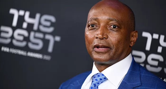 PARIS, FRANCE - FEBRUARY 27: Patrice Motsepe poses for a photo on the Green Carpet ahead of The Best FIFA Football Awards 2022 on February 27, 2023 in Paris, France. (Photo by Lionel Hahn/Getty Images)