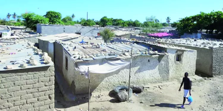 Ramshackle bairros like this one in Benguela surround most towns and cities in Angola.