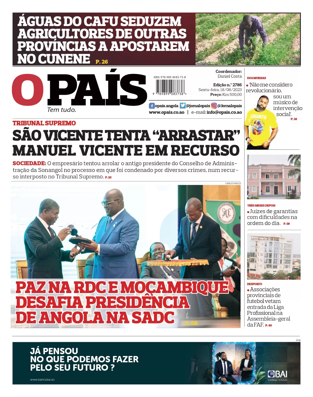 Editorial: Angola já na liderança