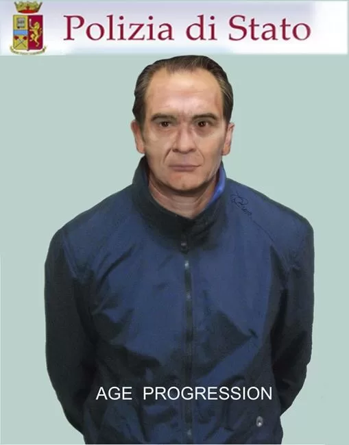 A computer generated image released by tihe Italian Police, of Mafia top boss Matteo Messina Denaro. Italian police say Monday, Jan. 16, 2023, they arrested Italy's No. 1 fugitive, Sicilian Mafia boss Matteo Messina Denaro, on run for 30 years. (Italian Police, LaPresse via AP)