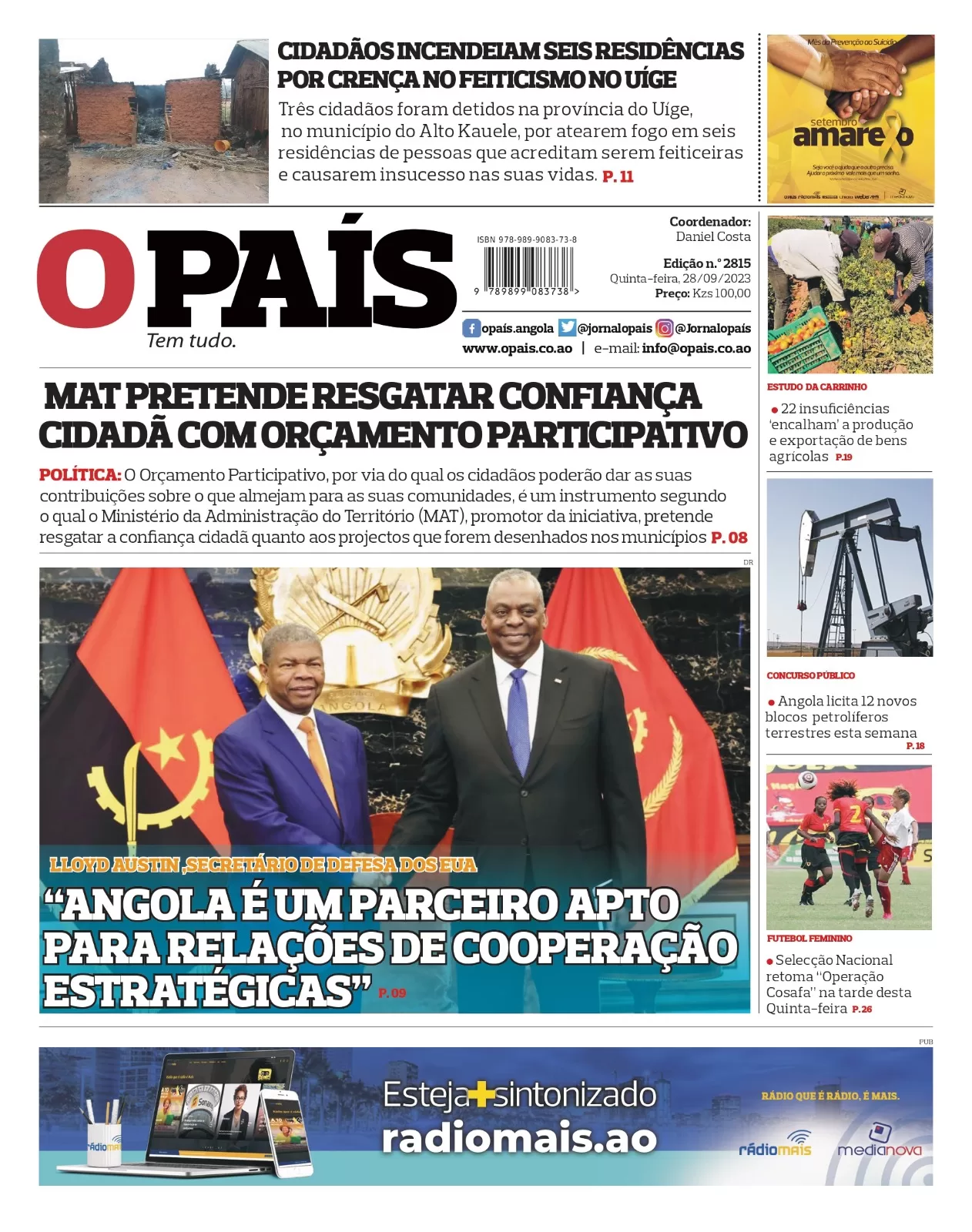 Editorial: Angola e EUA
