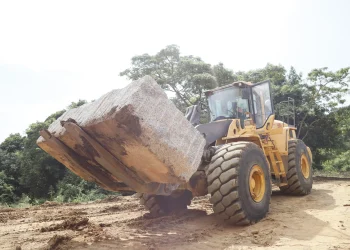 Obras de contenção da ravina do Morro do Binda em fase final