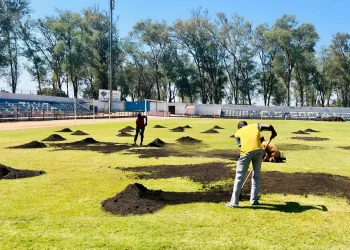 Estádio Mundunduleno em obras de requalificação para a nova época do Girabola 2025/26