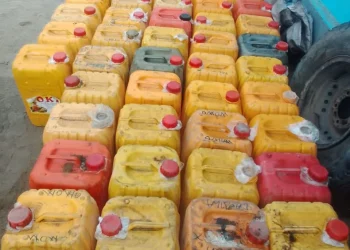 ‎Autoridades no Luau apreendem 64 bidões de gasolina guardados dentro de uma casa abandonada