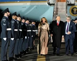 Trump chega ao Reino Unido para visita de Estado de dois dias