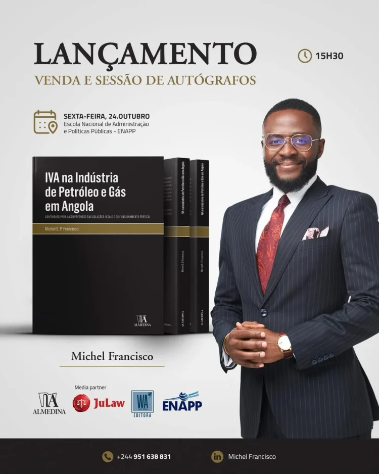 Livro sobre “IVA na indústria de petróleo e gás em Angola” é lançado hoje