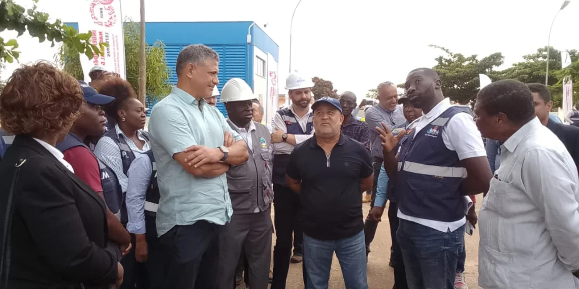 Ministro da Energia e Água constata avanços nas obras do sistema de abastecimento de água no Bita