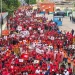Militantes do MPLA na Samba marcham em apoio à liderança de João Lourenço