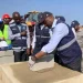 Ministro Carlos Santos, quando procedia ao lançamento da primeira pedra de 225 casas para sinistrados