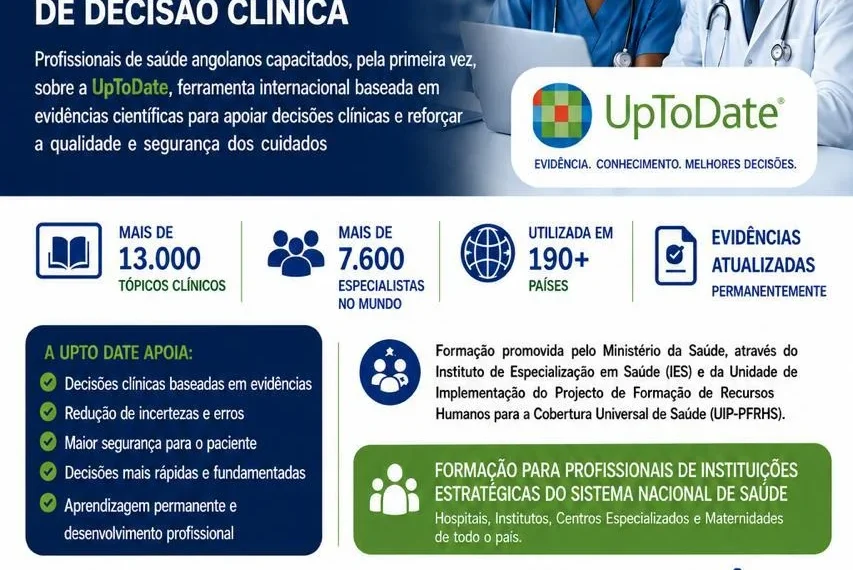 Angola capacita profissionais de saúde com plataforma mundial de decisão clínica