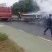 Mau estado técnico provoca incêndio de pequenas proporções em viatura de táxi no Lubango
