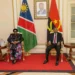 João Lourenço reúne-se com homóloga namibiana no Palácio Presidencial