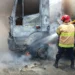 Curto-circuito provoca incêndio em camião da ELISAL no Futungo